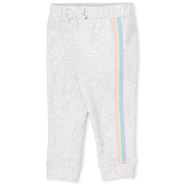 The Childrens Place Baby Girls Side Striped Joggers